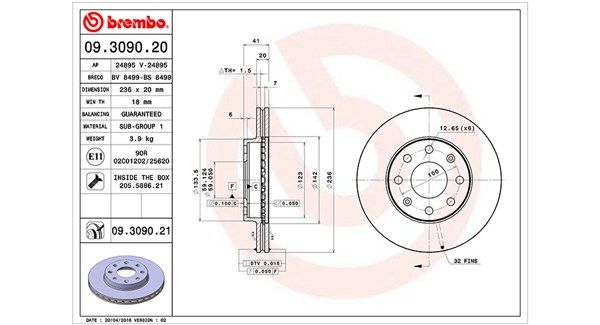 MAGNETI MARELLI Тормозной диск 360406052300